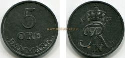 Монета 5 эре 1957 года. Дания