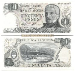 Банкнота 50 песо 1976-78гг Аргентина