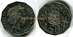 Монета 50 центов 1999 года Австралия