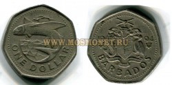Монета 1 доллар 1994 год Барбадос