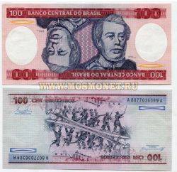 Банкнота 100 крузейро 1981-1985 гг. Бразилия