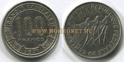 Монета 100 франков 1971 год Камерун