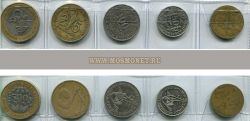 Набор из 5-и монет 1991-2010 гг. Западные Африканские государства (КФА ВСЕАО)