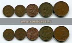 Набор из 5-ти монет 1925-1993 гг. Чехословакия