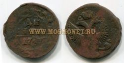 Монета медная денга  1747 года. Императрица Елизавета Петровна