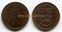 Монета 1/12 шиллинга 1964 года. Джерси (Остров)