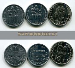Набор из 3-х монет 1977-1998 гг. Французские колонии