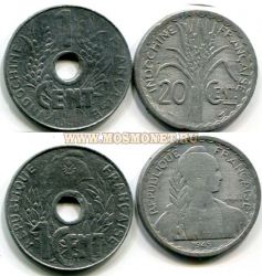 Набор из 2 монет Французский Индо-китай