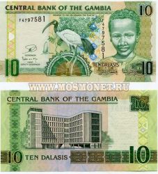 Банкнота 10 даласи 2001 год Гамбия