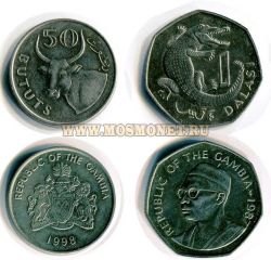 Набор из 2-х монет 1987-1998 гг. Гамбия