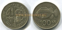 Монета  100 крон 1995 год Исландия