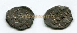 Монета серебряная денга Иван IV Грозный