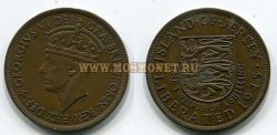 Монета 1/12 шиллинга 1945 года Джерси