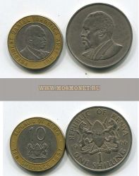 Набор из 2-х монет 1966-1997 гг. Кения