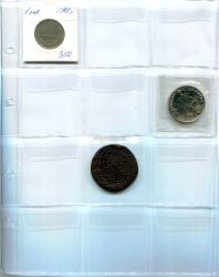 Лист с клапанами для 12 монет М12 (формат Оптима, Россия)