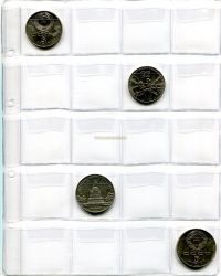 Лист с клапанами для 20 монет М20 (формат Оптима, Россия)