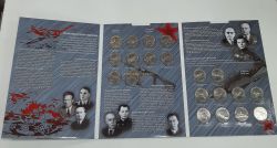 Полный набор из 19 +1 (10 руб.) монет  25 рублей 2019 года из серии «Оружие Великой Победы» (конструкторы оружия)-