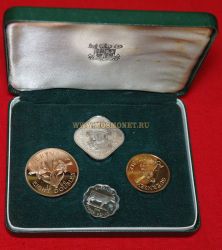 Годовой набор монет 1966 года. Гернси