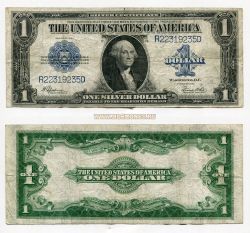 Банкнота 1 доллар 1923 года. США