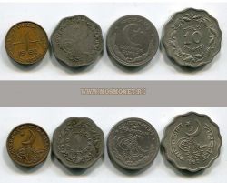 Набор из 4-х монет XX в. Пакистан