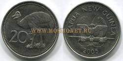 Монета 20 тойя 2005 год Папуа-Новая Гвинея