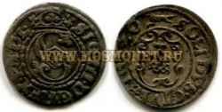 Монета серебряная шиллинг 1601-1622 года. Рига (Ливония)