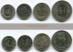 Набор из 4-х монет 1967-2005 гг. Сингапур