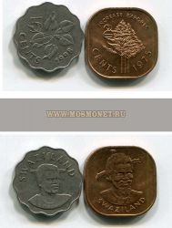 Набор из 2-х монет 1975-1996 гг. Свазиленд