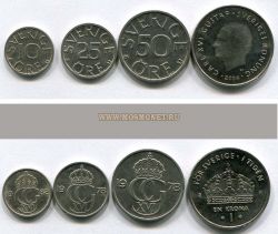 Набор из 4-х монет 1978-2004 гг. Швеция