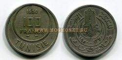 Монета 100 франков 1950 год Тунис