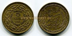 Монета 5 франков 1946 год Тунис