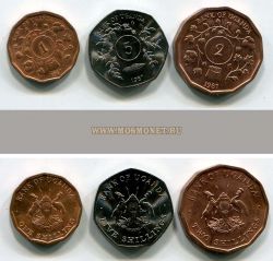 Набор из 3-х монет 1987 года Уганда