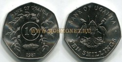 Монета 10 шиллингов 1987 год Уганда