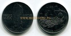 Монета 100 лир 2009 год Ватикан