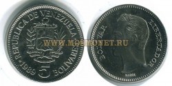 Монета 5 боливар 1989 год Венесуэла.
